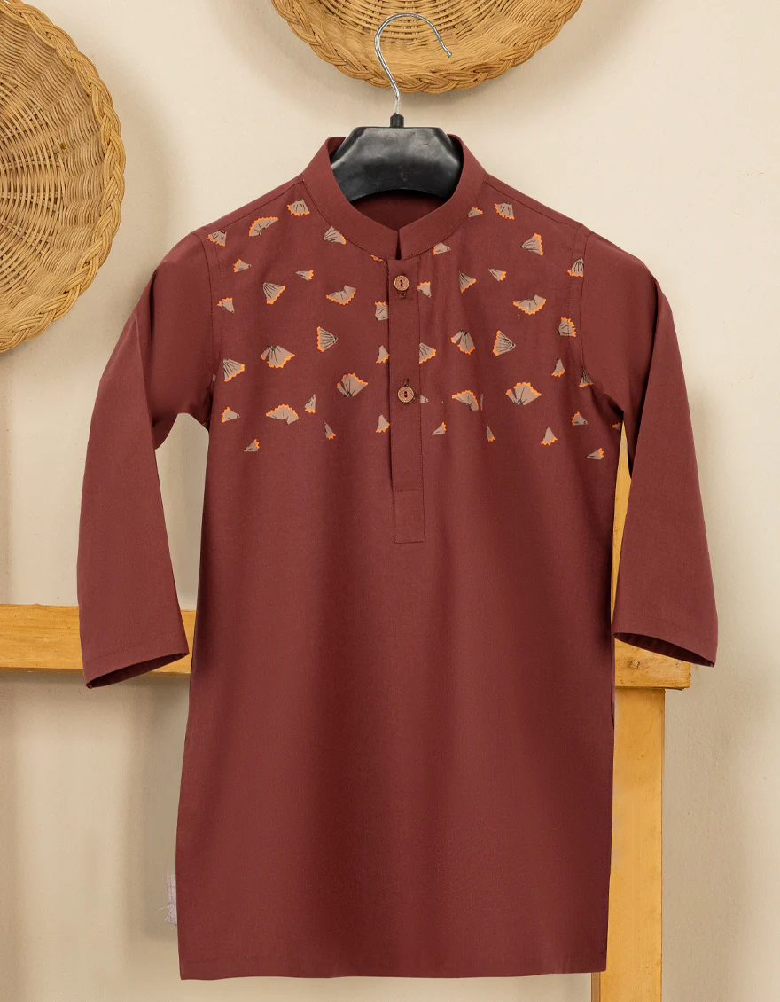 RUST BLENDED KAMEEZ SHALWAR | JJIKS-S-US-38527/S22/JJ7599-FL - Image 2