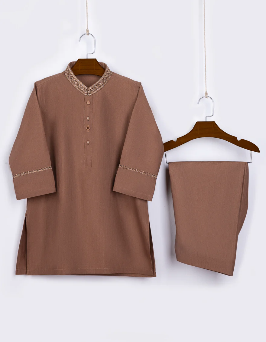RUST BLENDED KAMEEZ SHALWAR | JJIKS-S-US-38640/S23/JJ8173-FL