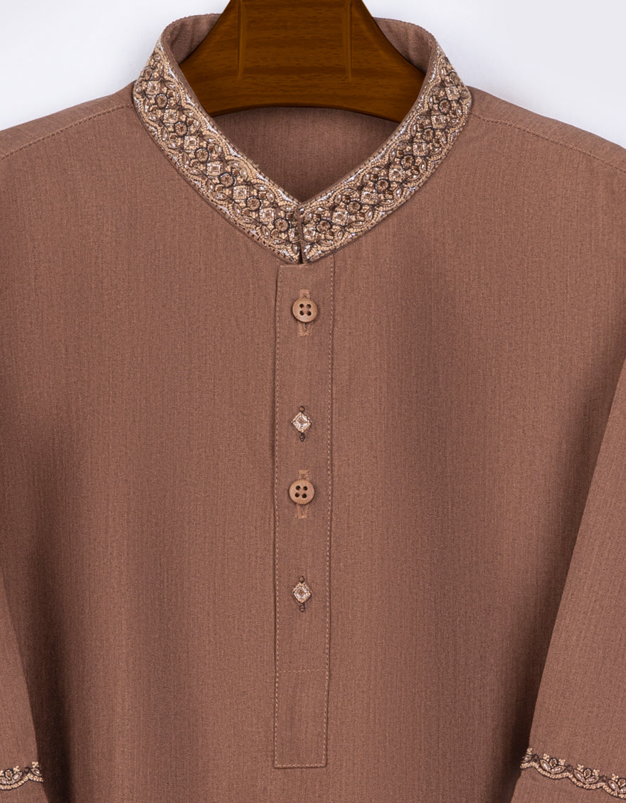 RUST BLENDED KAMEEZ SHALWAR | JJIKS-S-US-38640/S23/JJ8173-FL - Image 2