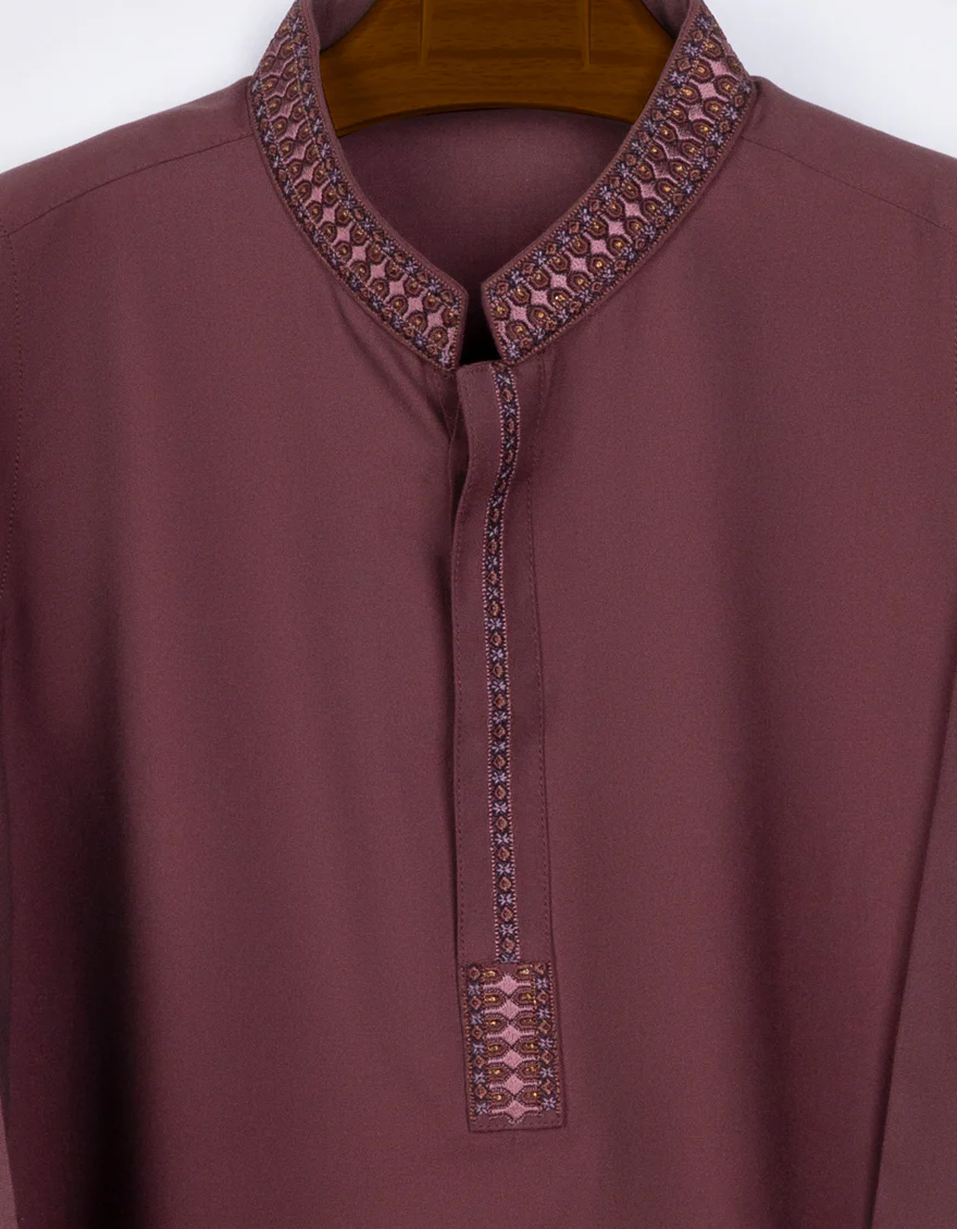 LIVER RED BLENDED KAMEEZ SHALWAR | JJIKS-S-US-38704/S23/JJ7669-SF - Image 2