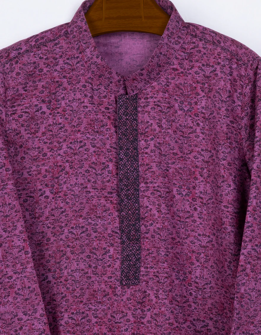 MAGENTA COTTON KAMEEZ SHALWAR | JJIKS-S-US-38725/S23/JJ8771-SF - Image 2