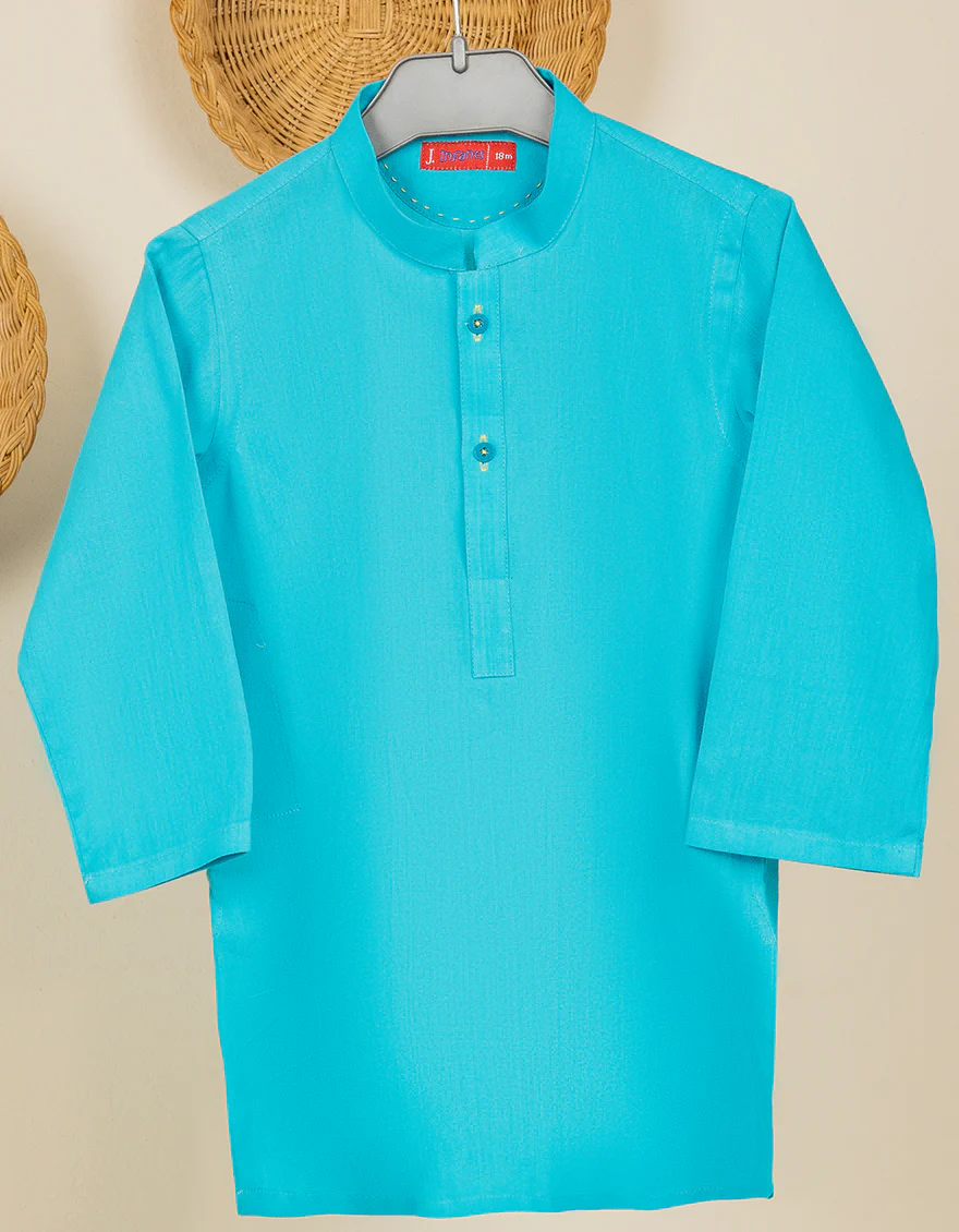 TURQUOISE COTTON KAMEEZ SHALWAR | JJIKS-S-US-40278/S22/DMR3133-PN - Image 2