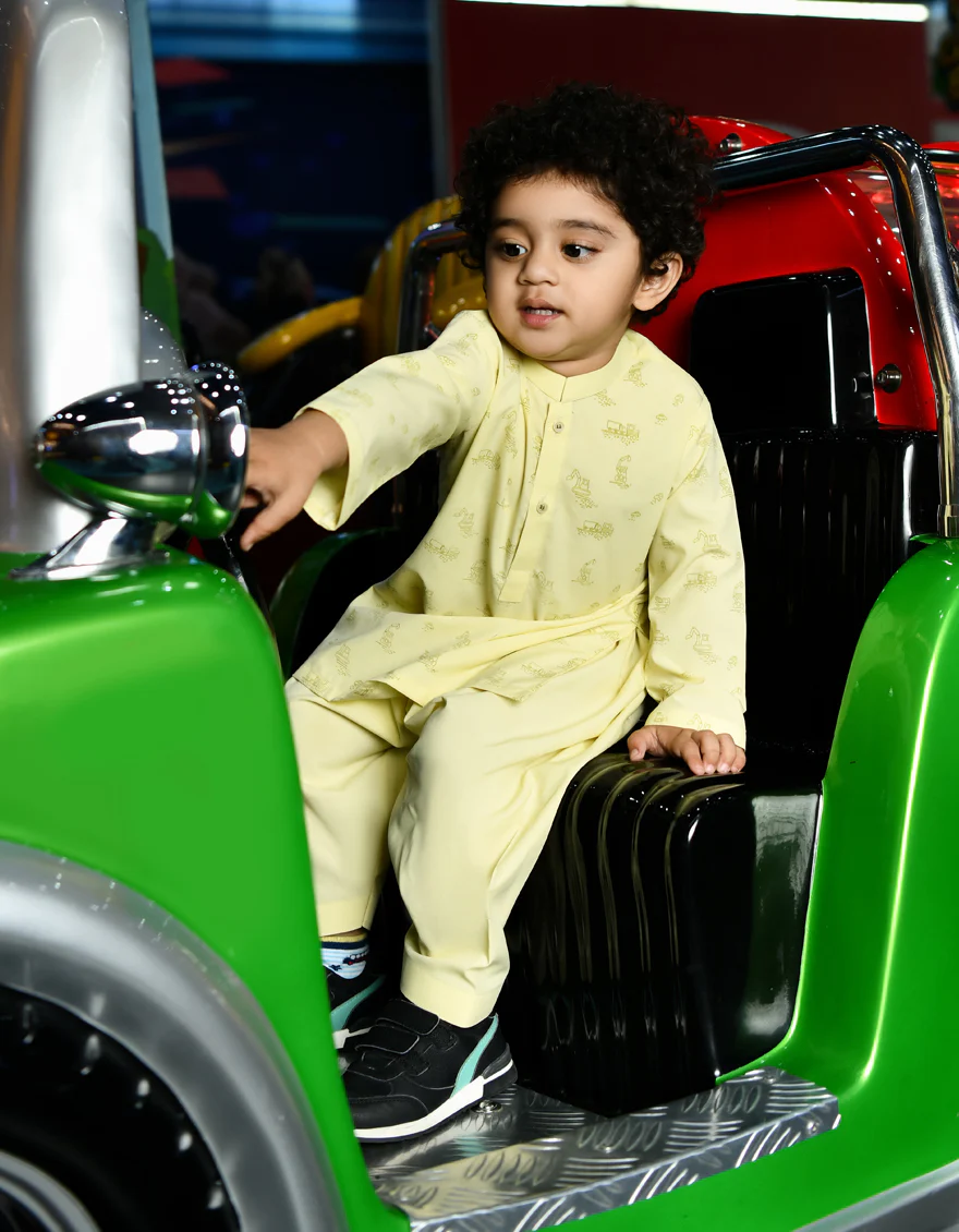 LEMON YELLOW BLENDED KAMEEZ SHALWAR | JJIKS-S-US-46107/S23/JJ8727-SF - Image 3