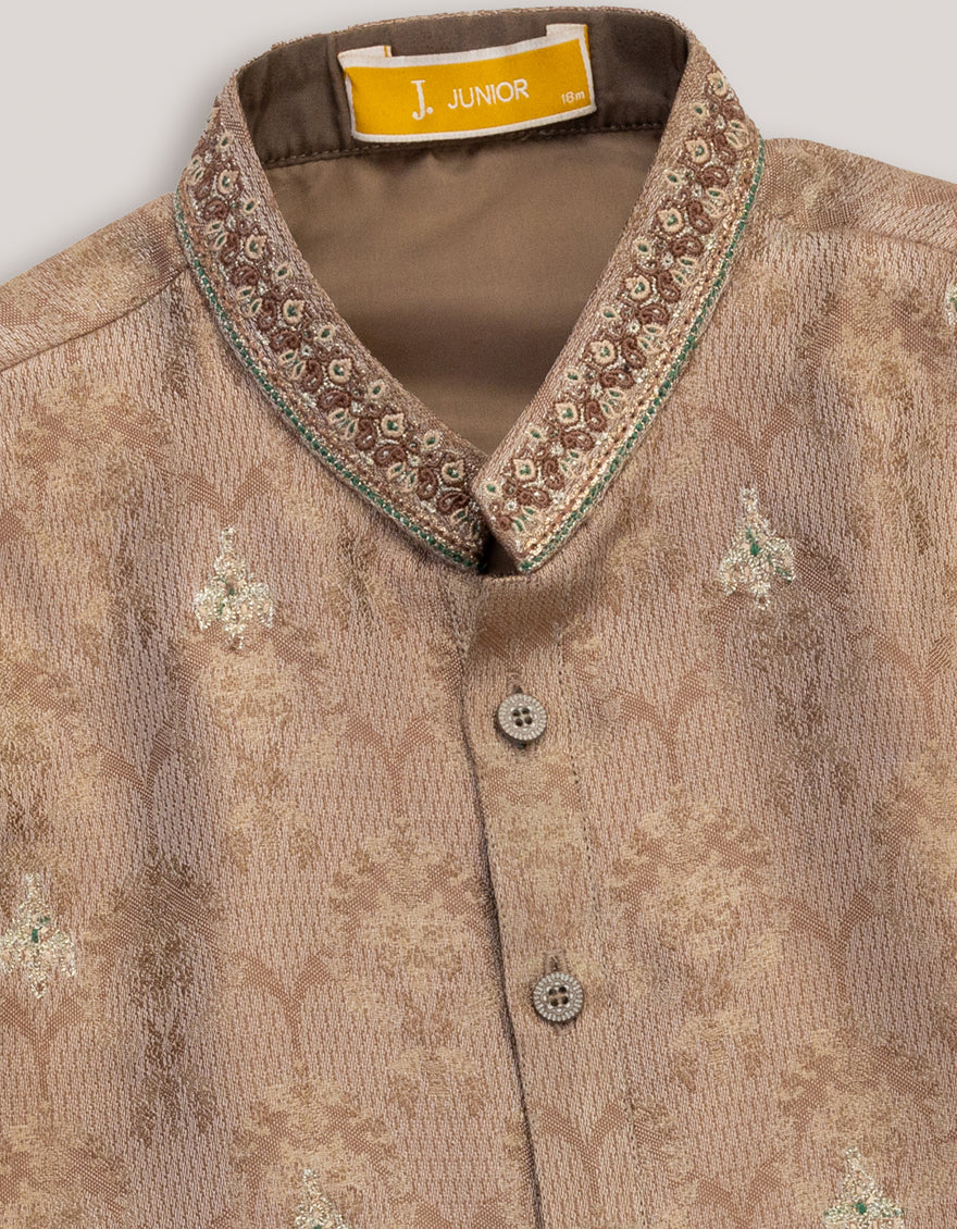 BROWN BLENDED SPECIAL KAMEEZ SHALWAR | JJIKS-SP-A-48203/S25 - Image 2