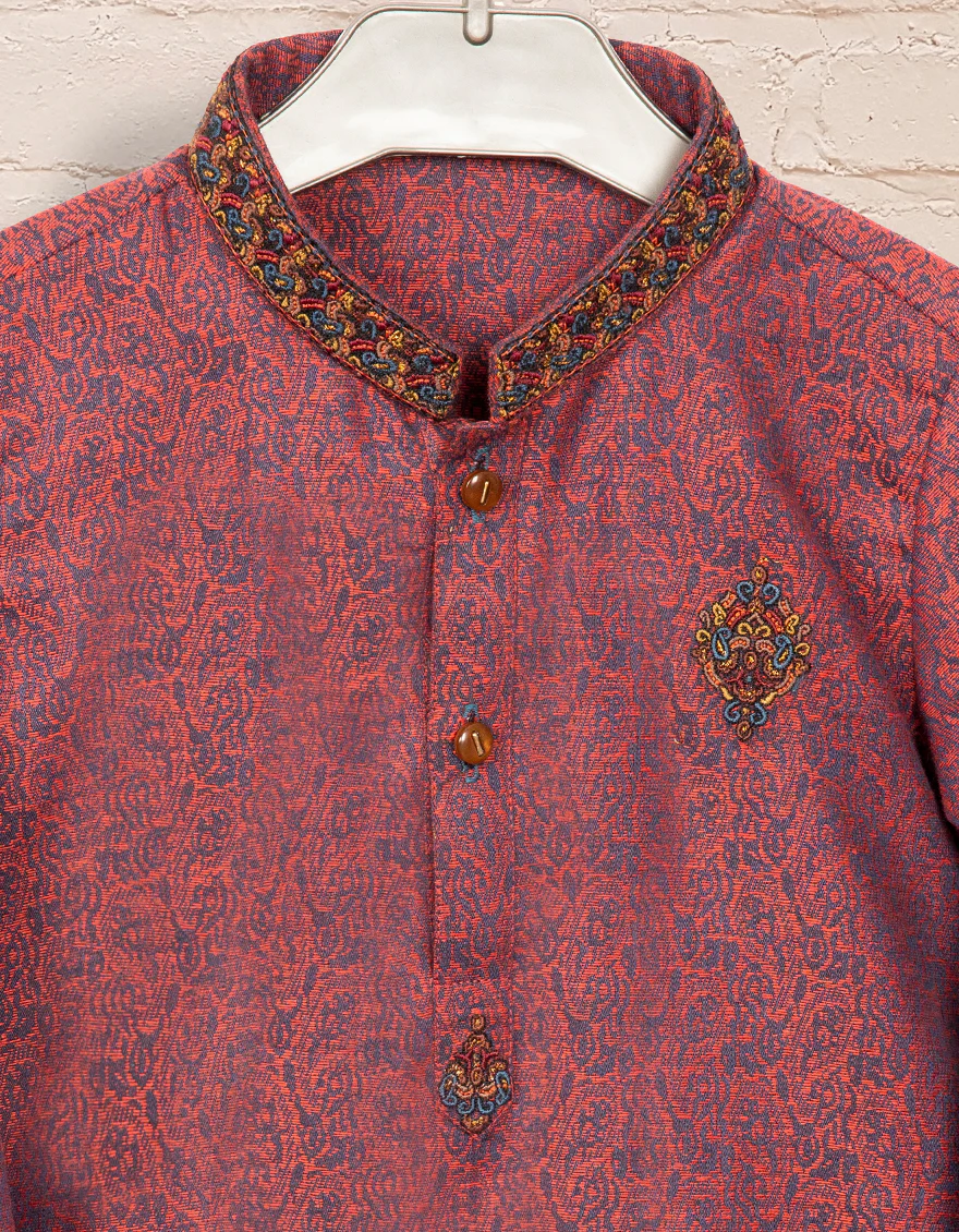 CARROT RED COTTON SPECIAL KAMEEZ SHALWAR | JJIKS-SP-US-35872/S22/JJ6486-FL - Image 2