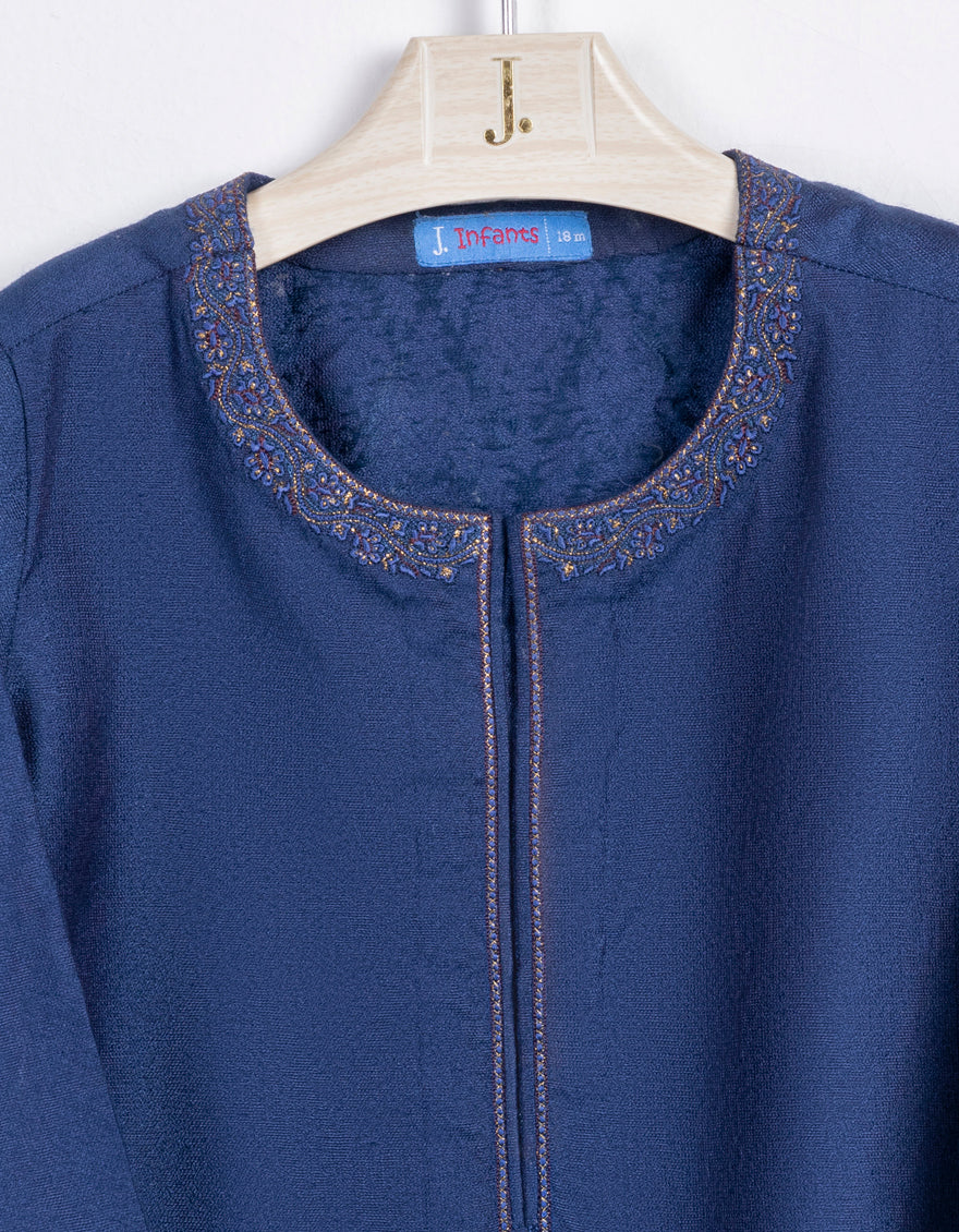 BLUE JAMAWAR SPECIAL KAMEEZ SHALWAR | JJIKS-SP-US-38663/S23/JJ8229-FL - Image 2