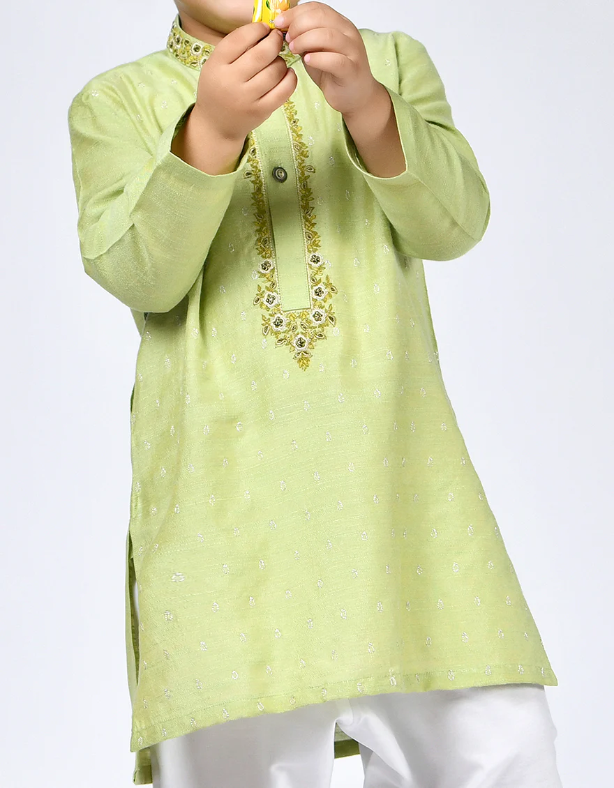 GREEN BLENDED SPECIAL KAMEEZ SHALWAR | JJIKS-SP-US-42300/S22/JJ8009-FL - Image 2