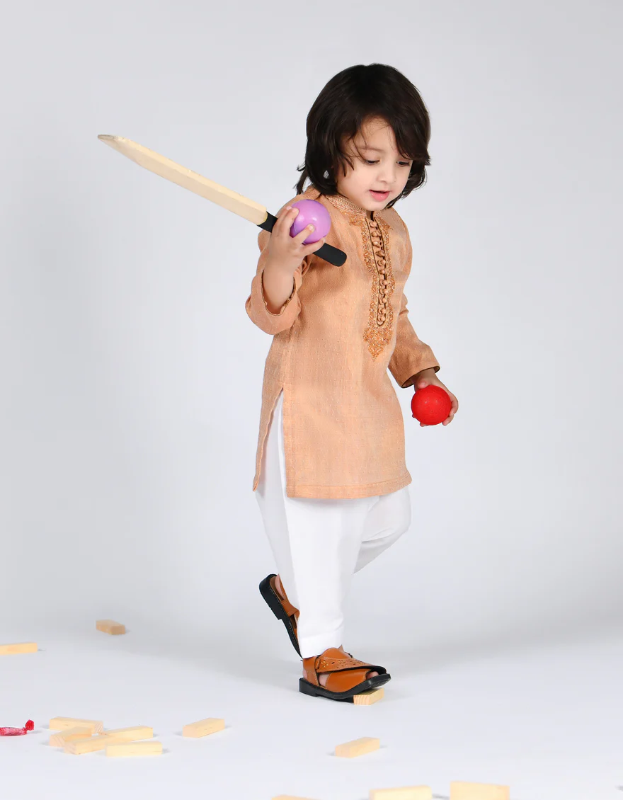 PEACH BLENDED SPECIAL KAMEEZ SHALWAR | JJIKS-SP-US-44032/A22/JJ8137-FL - Image 2