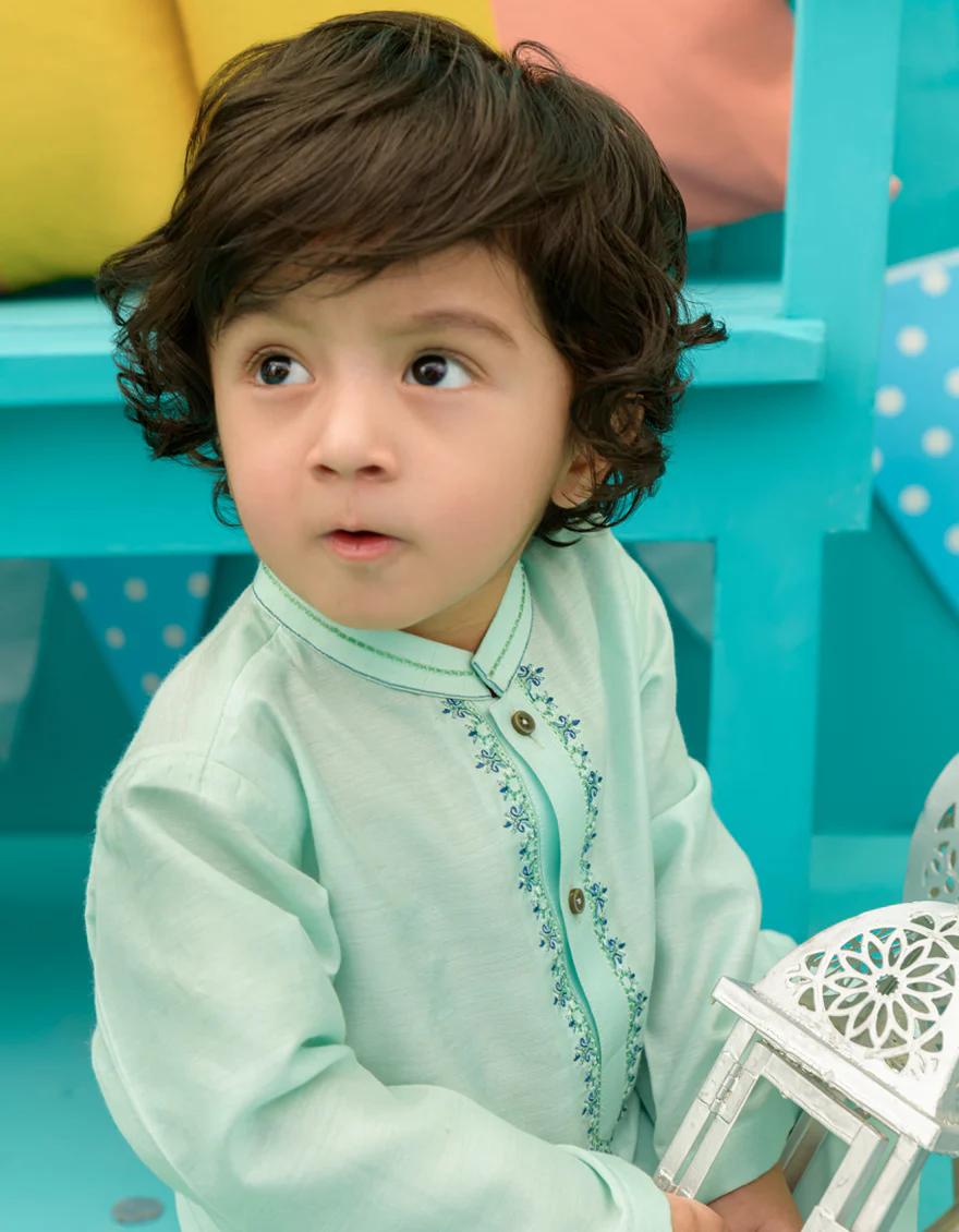 AQUA GREEN SPECIAL KAMEEZ SHALWAR | JJIKS-SP-US-45135/A23/JJ8441-FL - Image 2