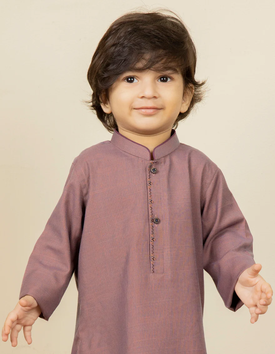 DULL PURPLE BLENDED KAMEEZ SHALWAR | JJIKS-US-44158/A22/JJ8688-CL - Image 2