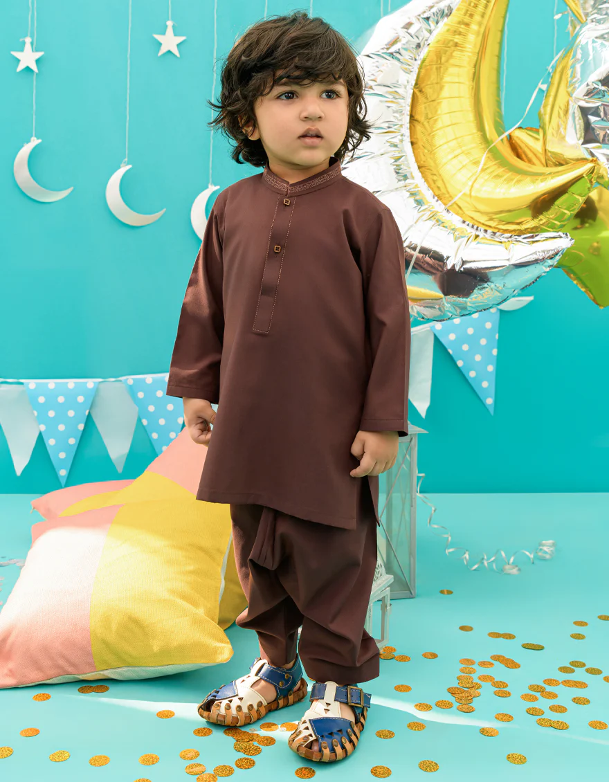 MAROON BLENDED KAMEEZ SHALWAR | JJIKS-US-45175/A23/JJ8790-SF