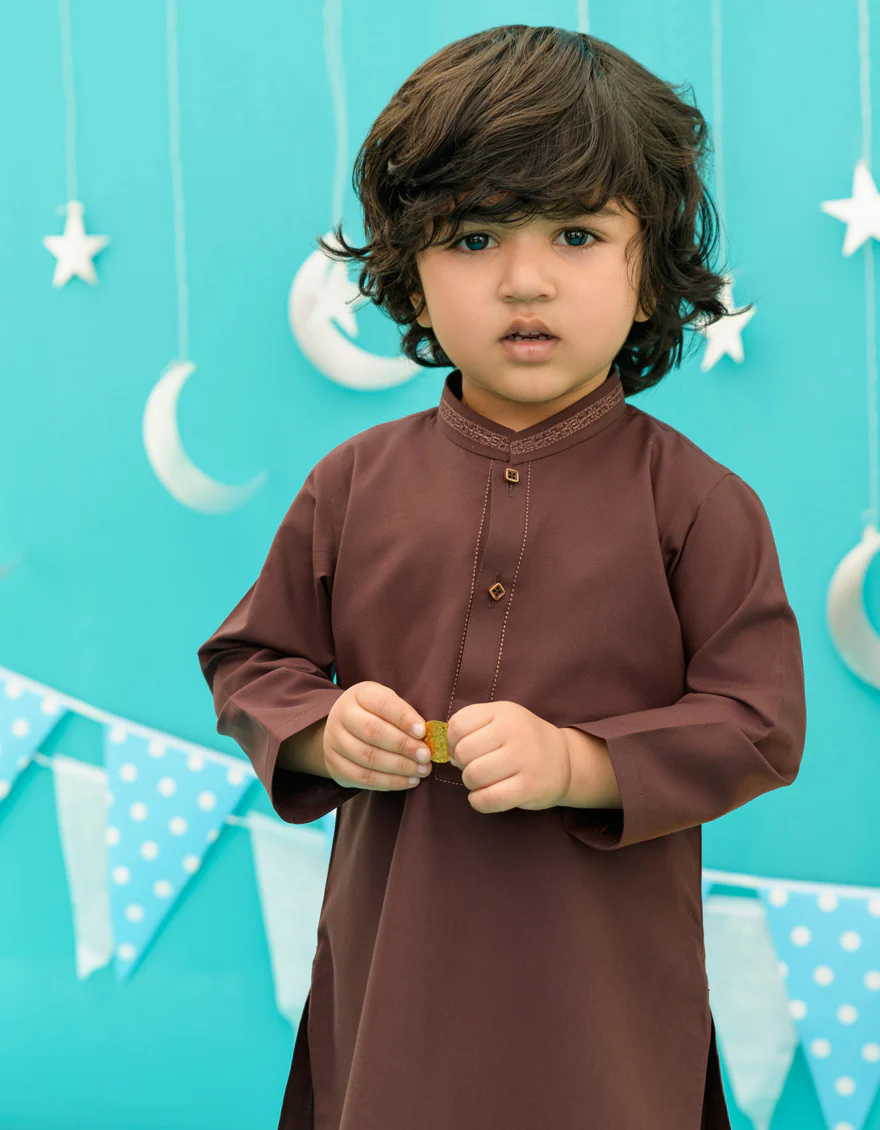 MAROON BLENDED KAMEEZ SHALWAR | JJIKS-US-45175/A23/JJ8790-SF - Image 2
