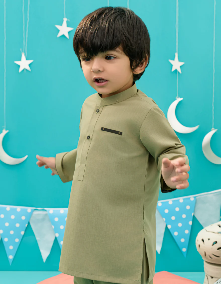 GREEN BLENDED KAMEEZ SHALWAR | JJIKS-US-45221/A23/JJ8870-CL - Image 2