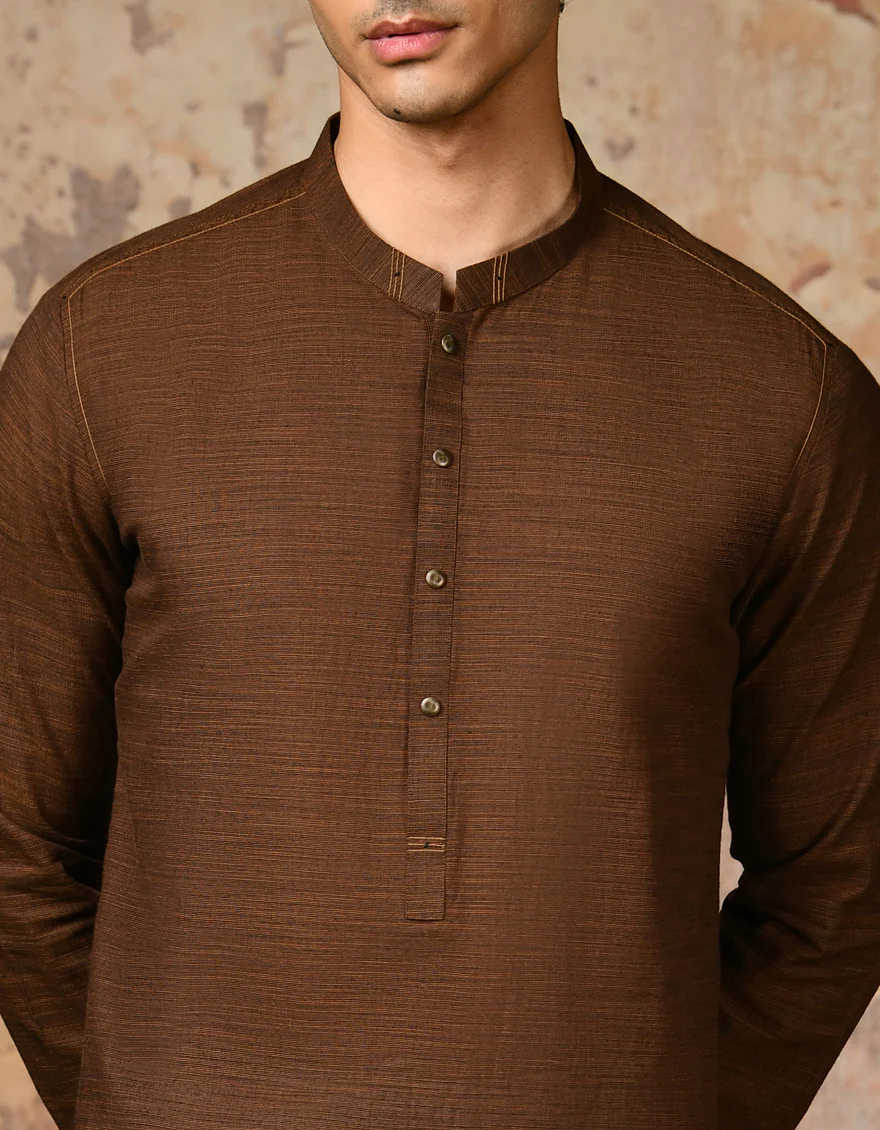 RUST COTTON KURTA | JJK-A-32883/S24/JJ9224-CL - Image 2