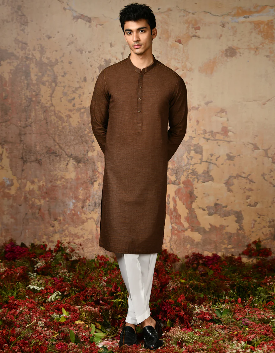 RUST COTTON KURTA | JJK-A-32883/S24/JJ9224-CL - Image 4
