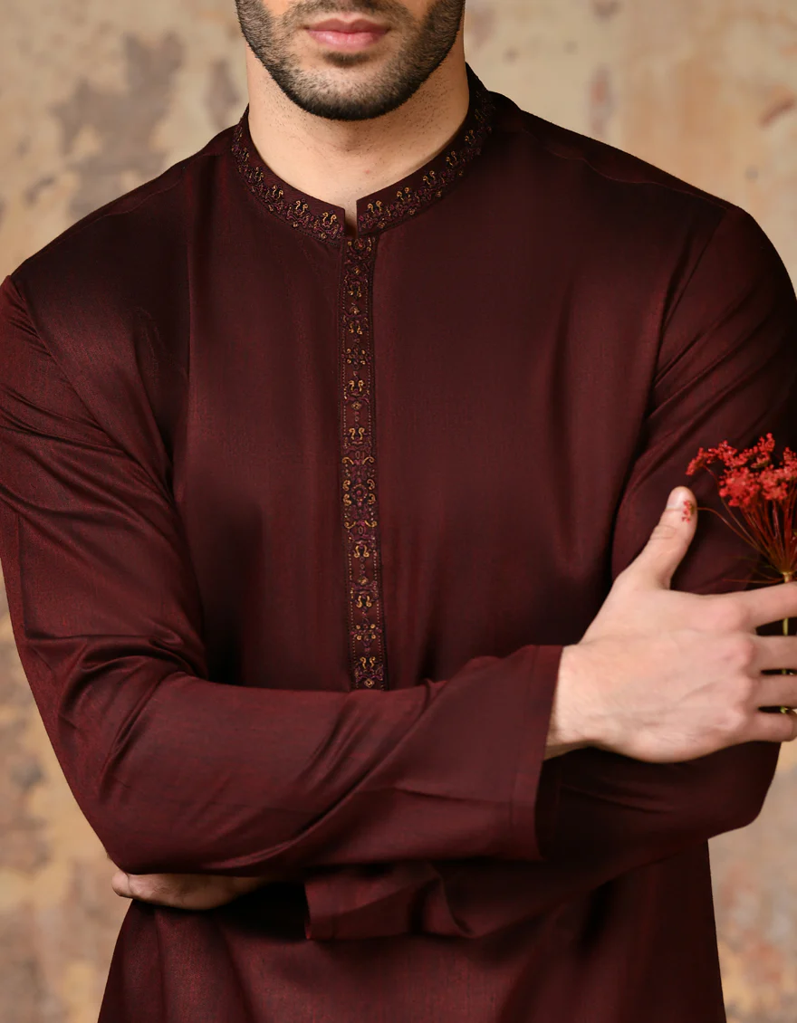 RED COTTON KURTA | JJK-A-32918/S24/JJ9215-FL - Image 2
