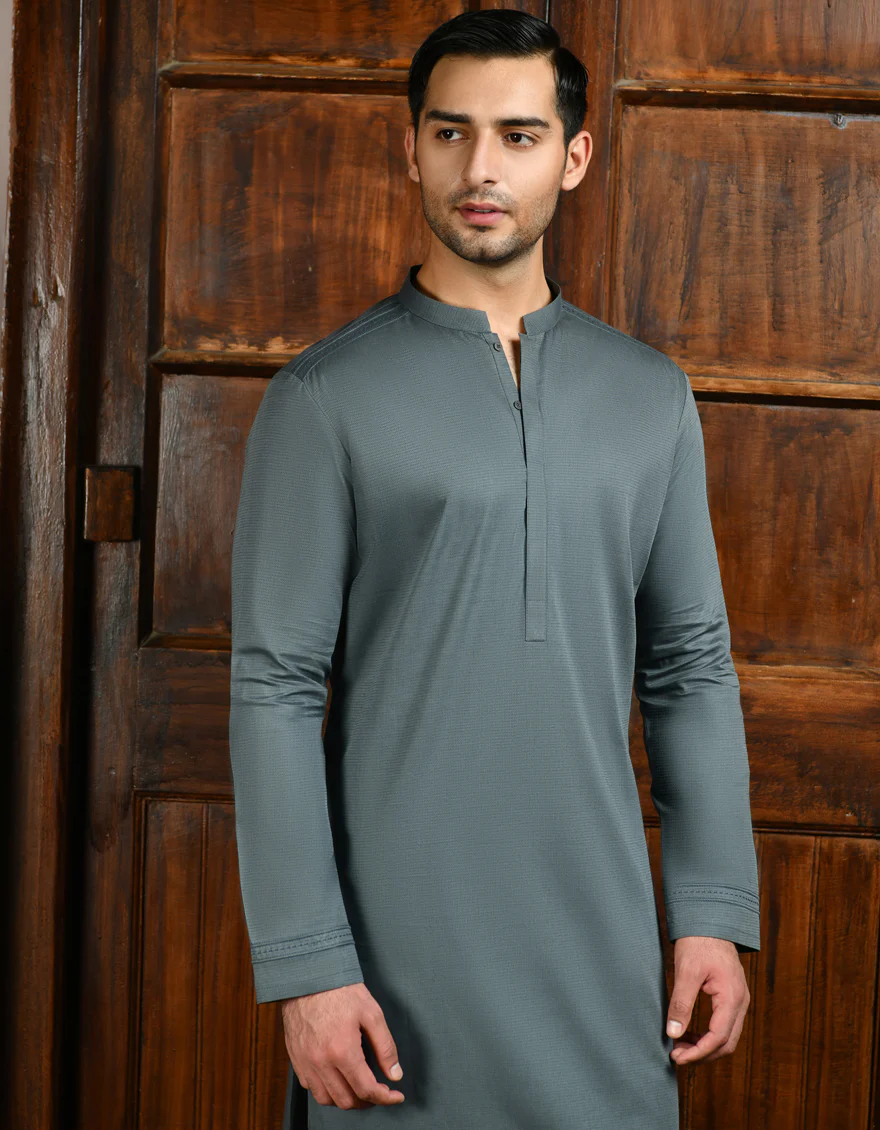 GREEN COTTON KURTA | JJK-A-32927/S24/JJ9023-CL - Image 2