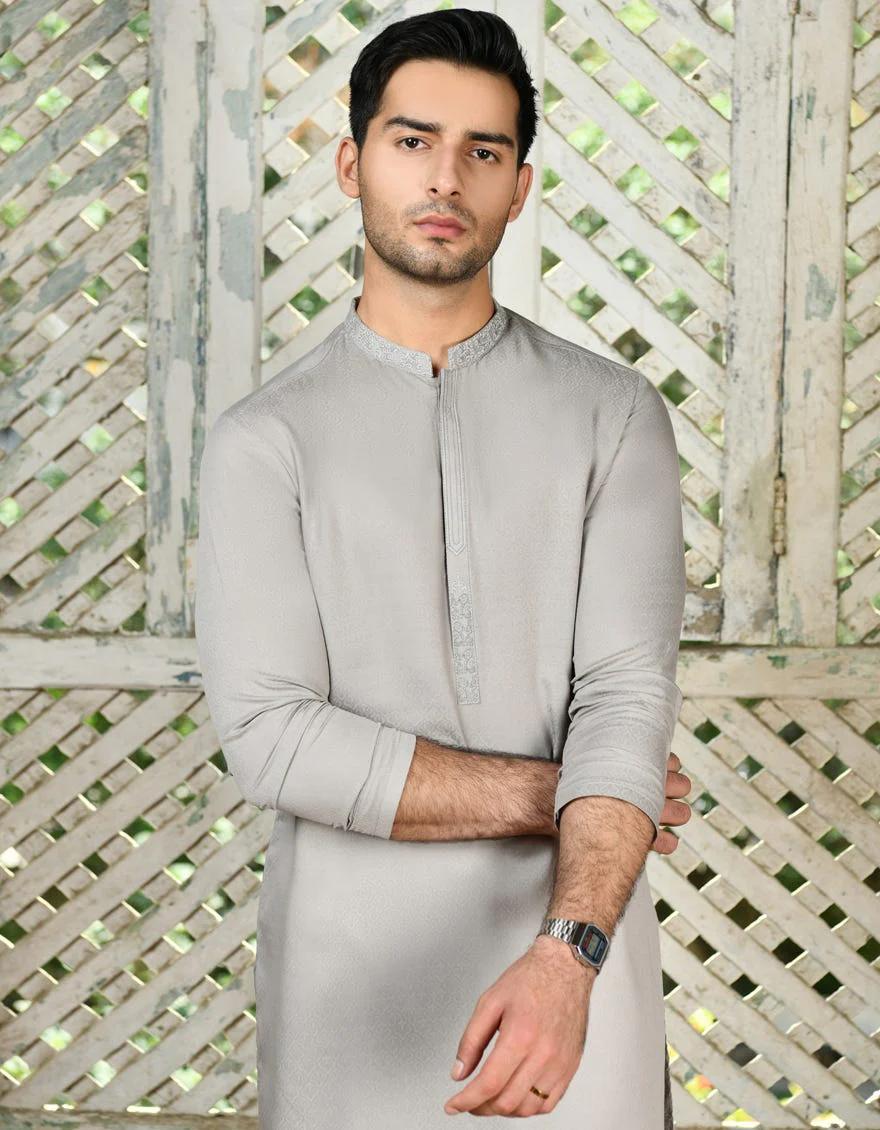 GREY BLENDED KURTA | JJK-A-32934/S24/JJ9253-SF