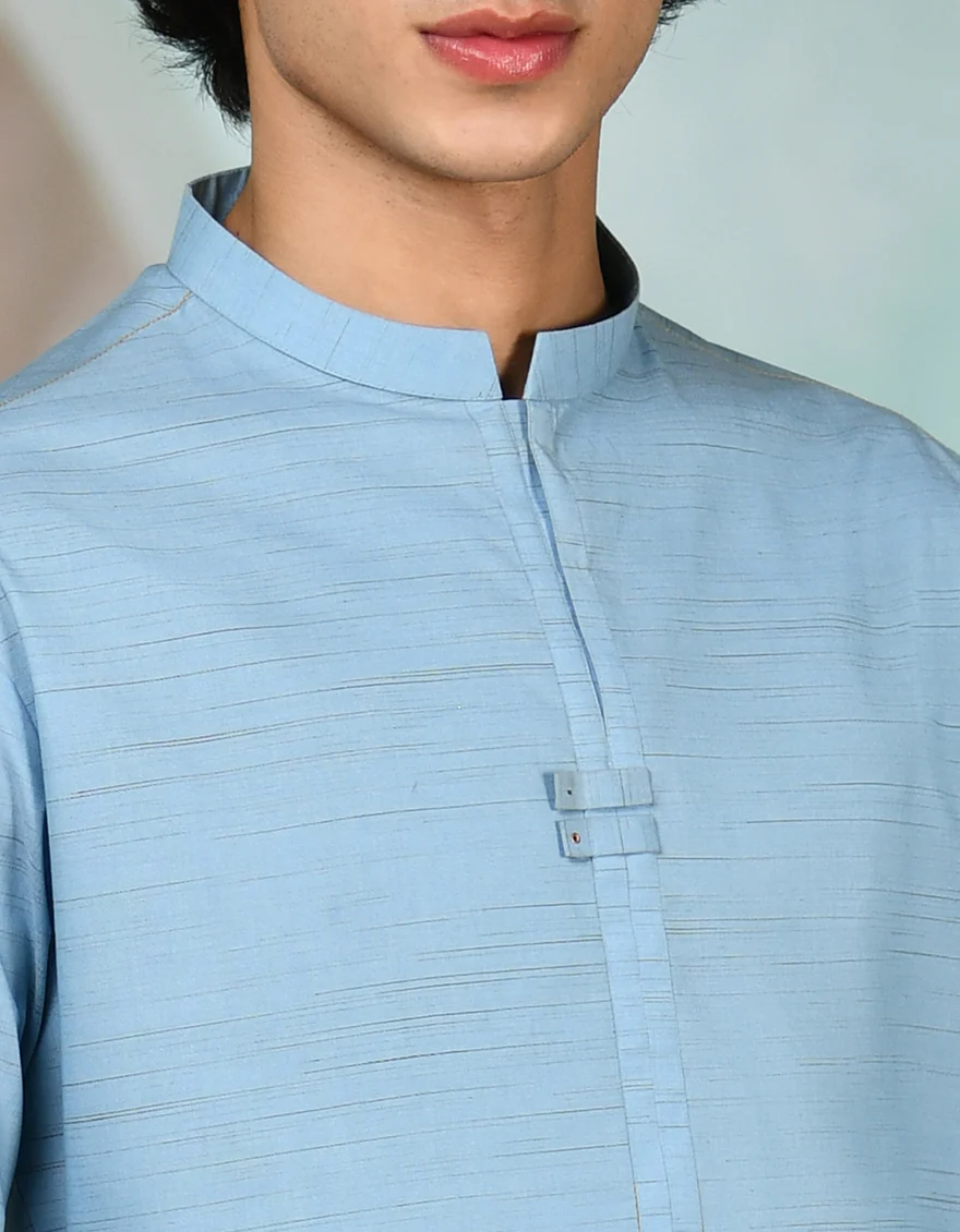 BLUE BLENDED KURTA | JJK-A-32937/S24/JJ9358-CL - Image 3