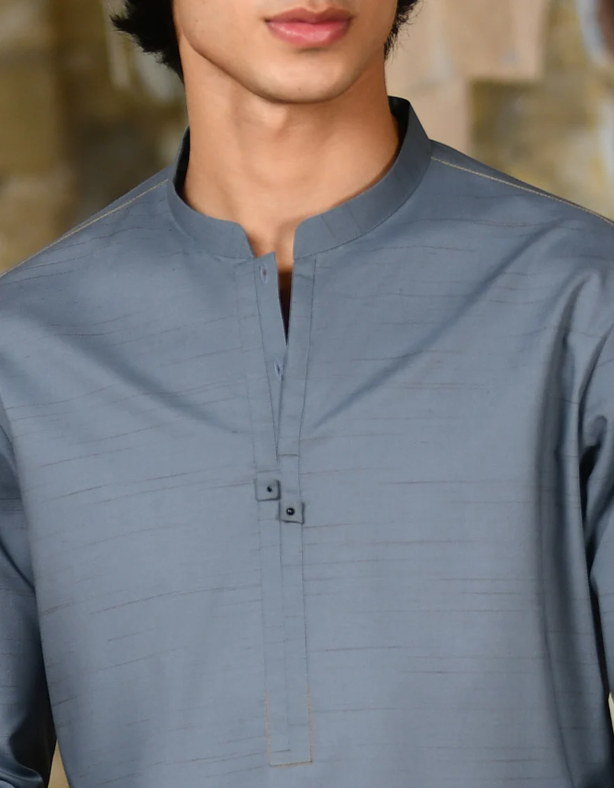 GREY BLENDED KURTA | JJK-A-32939/S24/JJ9358-CL - Image 3