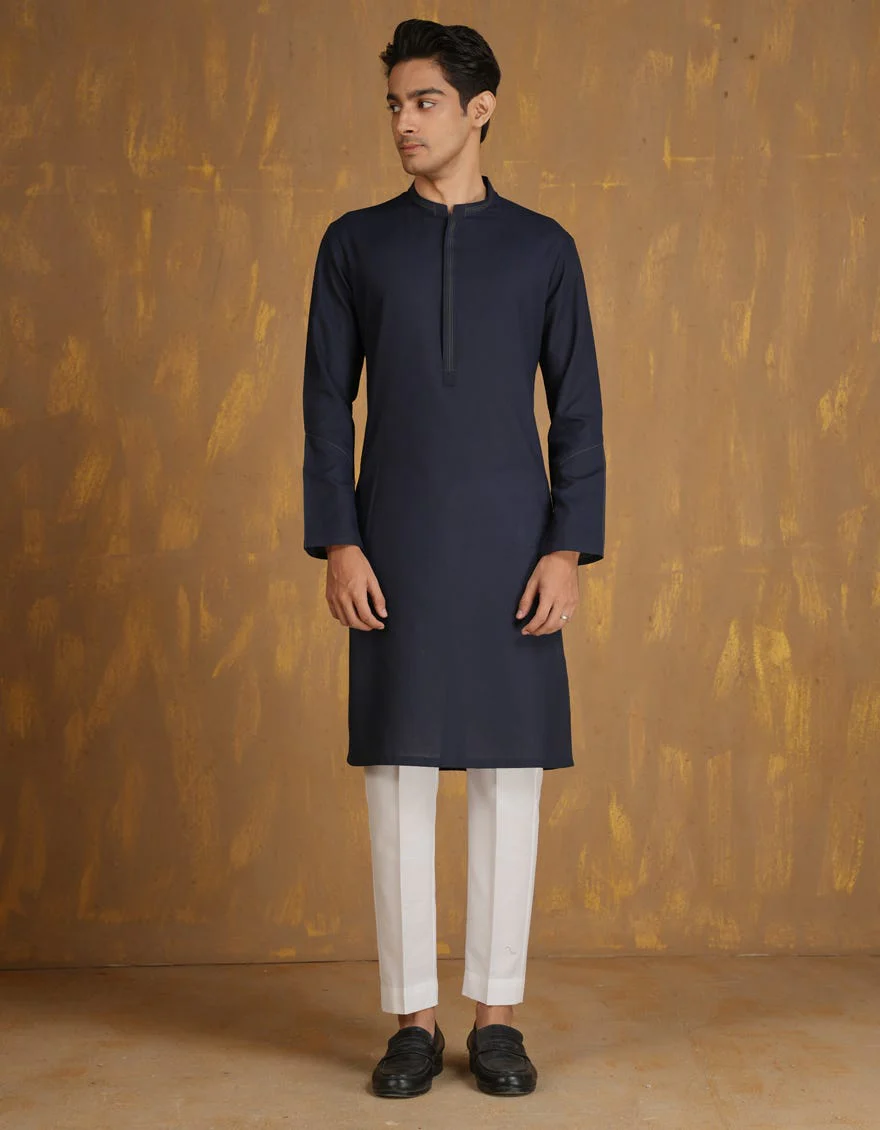 BLUE BLENDED KURTA | JJK-A-33037/S24/JJ8791-CL