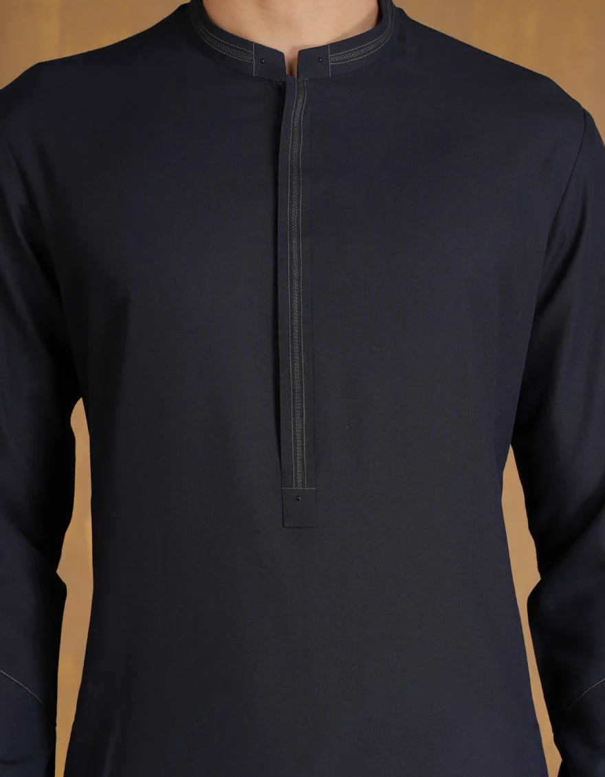BLUE BLENDED KURTA | JJK-A-33037/S24/JJ8791-CL - Image 3