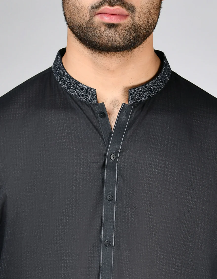 CHARCOAL COTTON KURTA | JJK-A-33101/S24/JJ8771-SF - Image 3