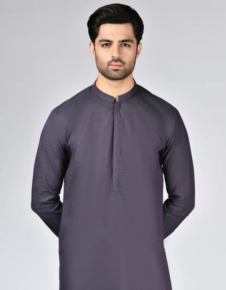 PURPLE COTTON KURTA | JJK-A-33111/S24/JJ9047-CL - Image 2
