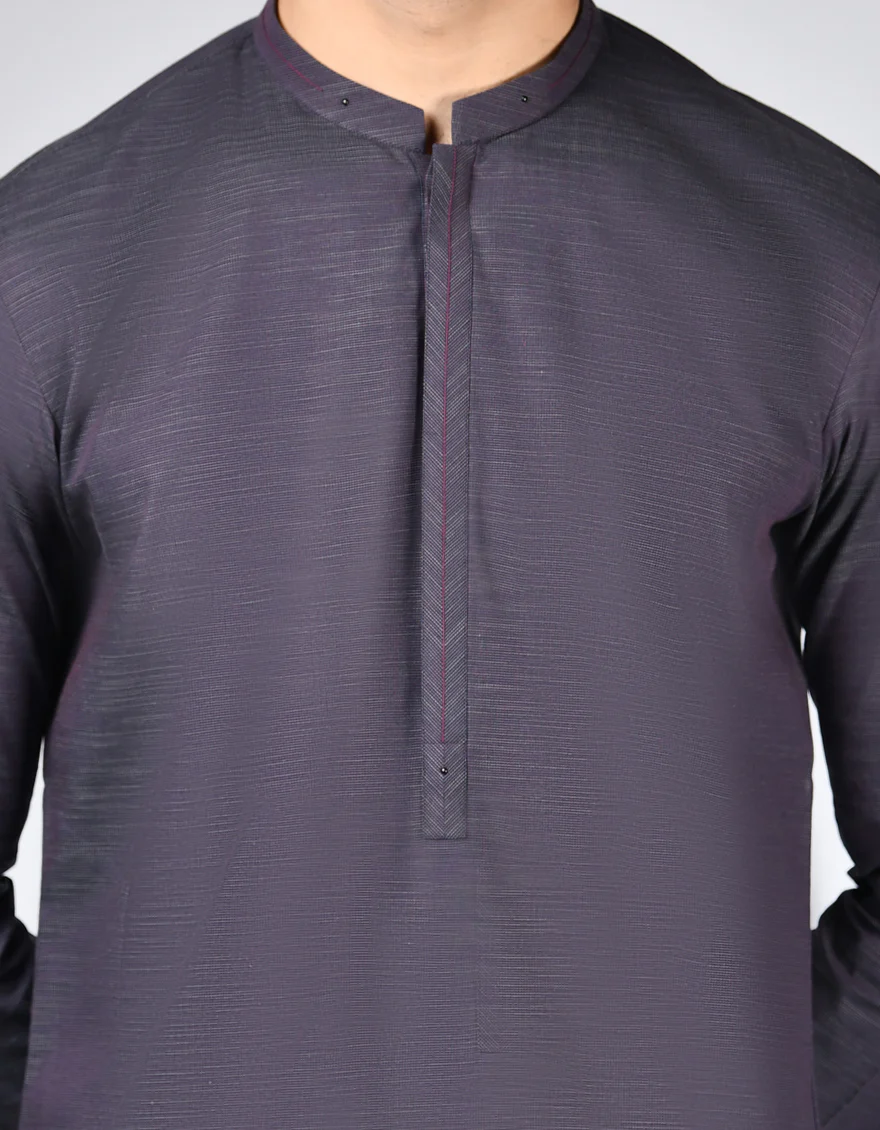 PURPLE COTTON KURTA | JJK-A-33111/S24/JJ9047-CL - Image 3