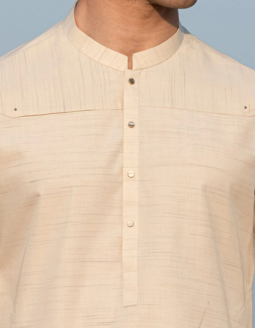 WHITE BLENDED KURTA | JJK-A-33124/S24/JJ9572-CL - Image 3