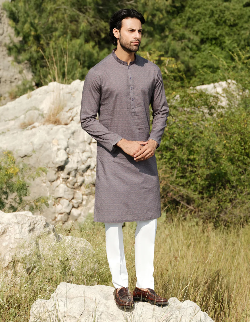 BLUISH PURPLE COTTON KURTA | JJK-A-33142/S24/JJ9552-SF