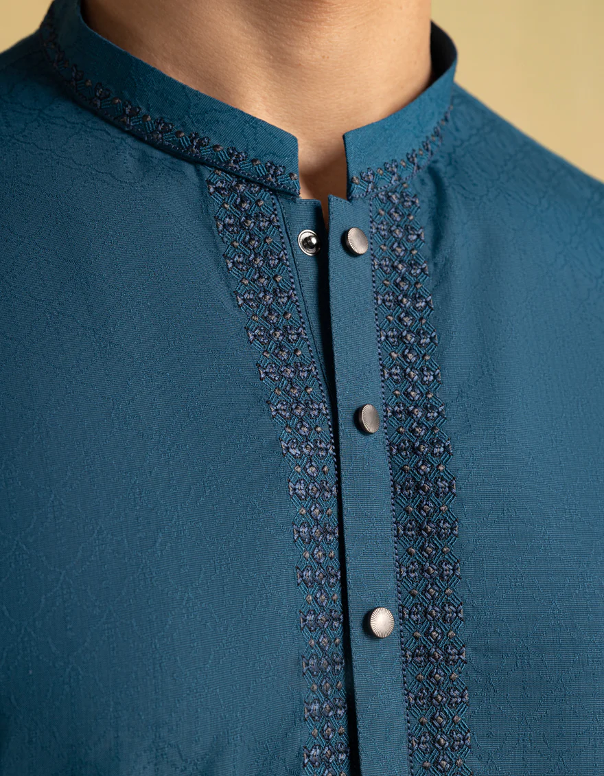BLUE BLENDED KURTA | JJK-A-33291/S25/JJ93 - Image 3