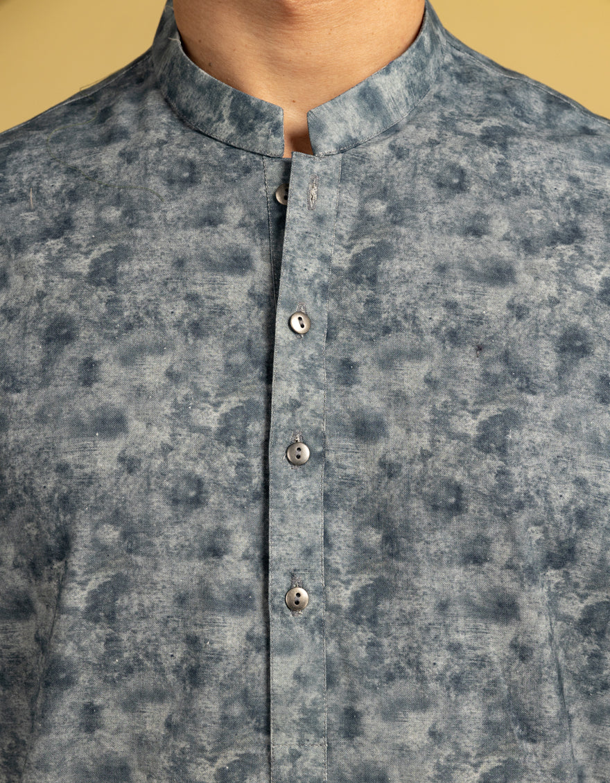 GREY COTTON KURTA | JJK-A-33320/S25/JJ61 - Image 4