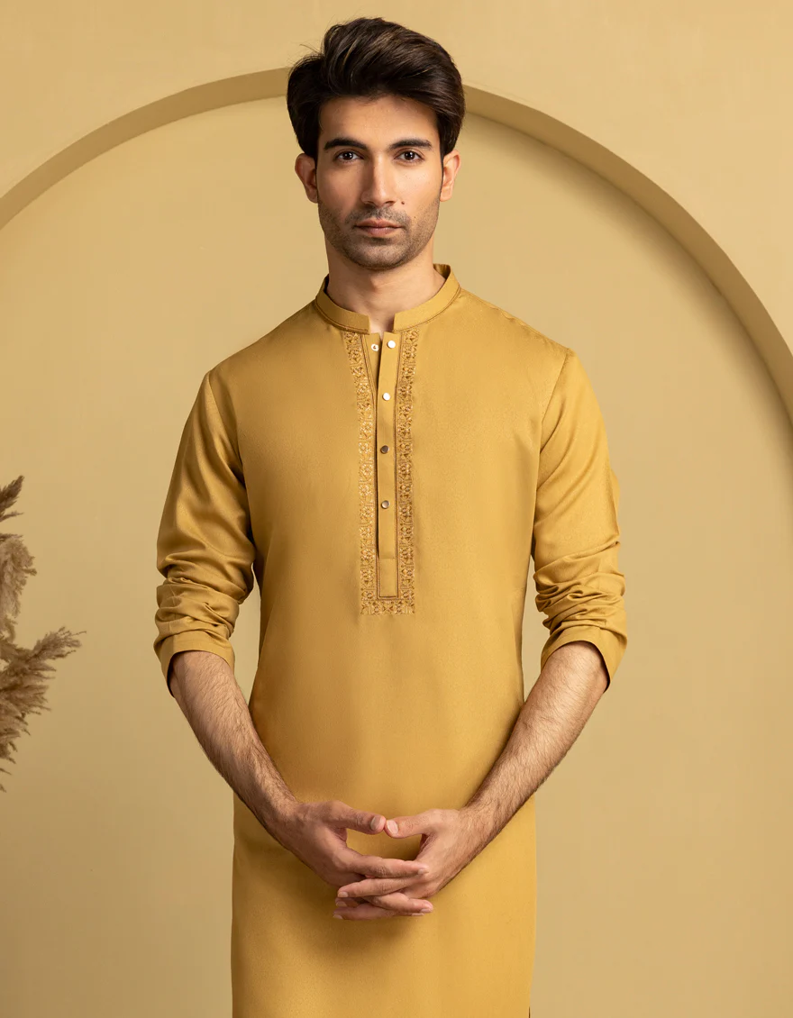 BROWN BLENDED KURTA | JJK-A-33365/S25/JJ9893-SF - Image 2