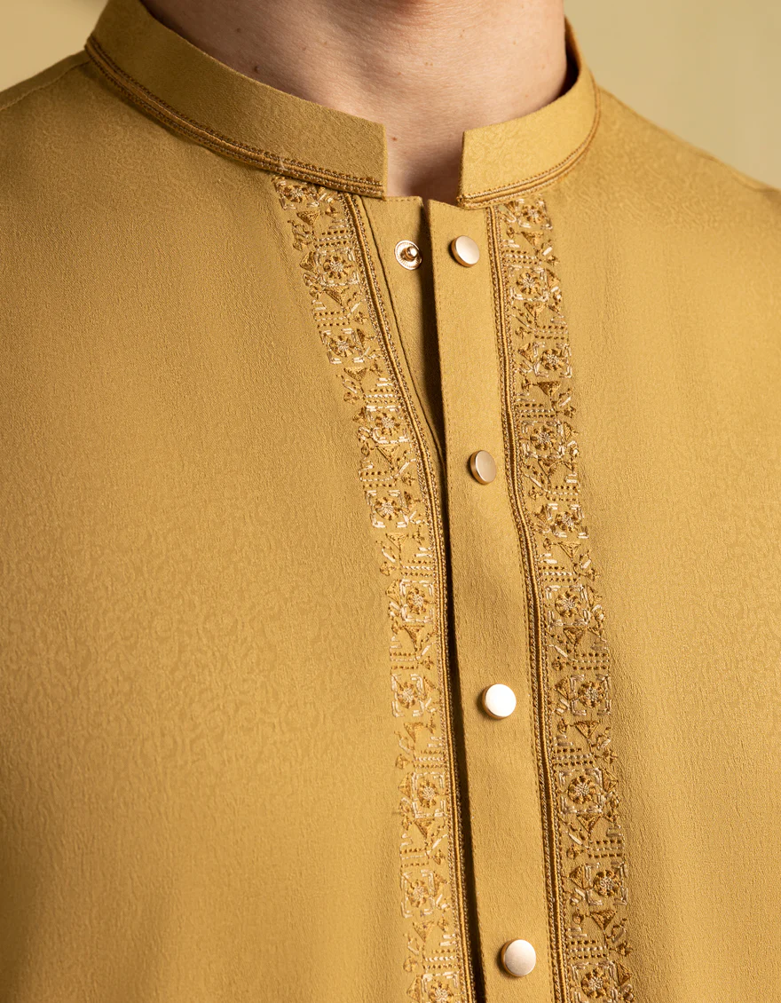 BROWN BLENDED KURTA | JJK-A-33365/S25/JJ9893-SF - Image 4