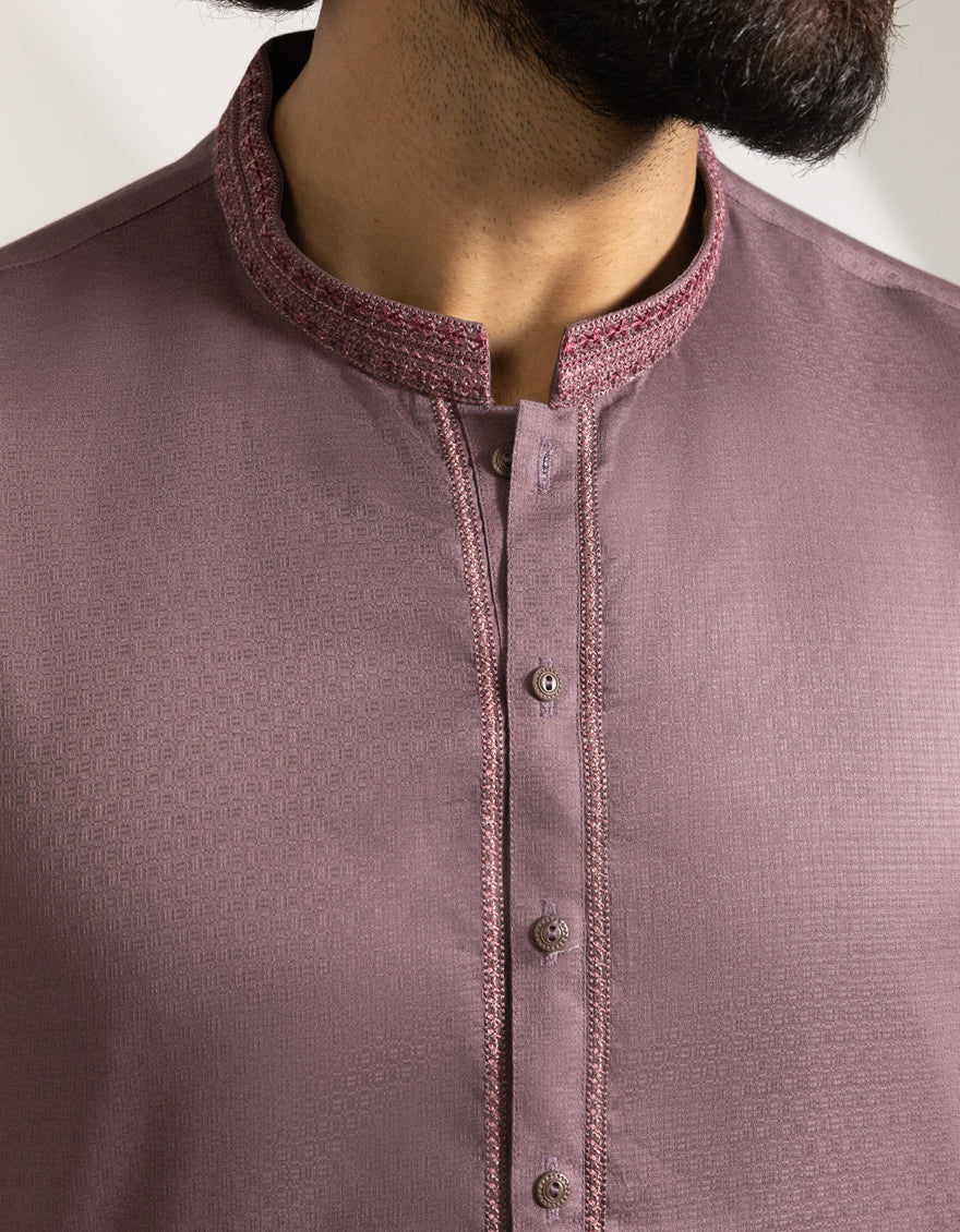 MAUVE COTTON KURTA | JJK-A-33407/S25/JJ9831-SF - Image 4