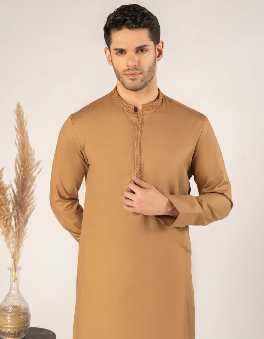 BEIGE COTTON KURTA | JJK-A-33410/S25/JJ9830-SF - Image 2