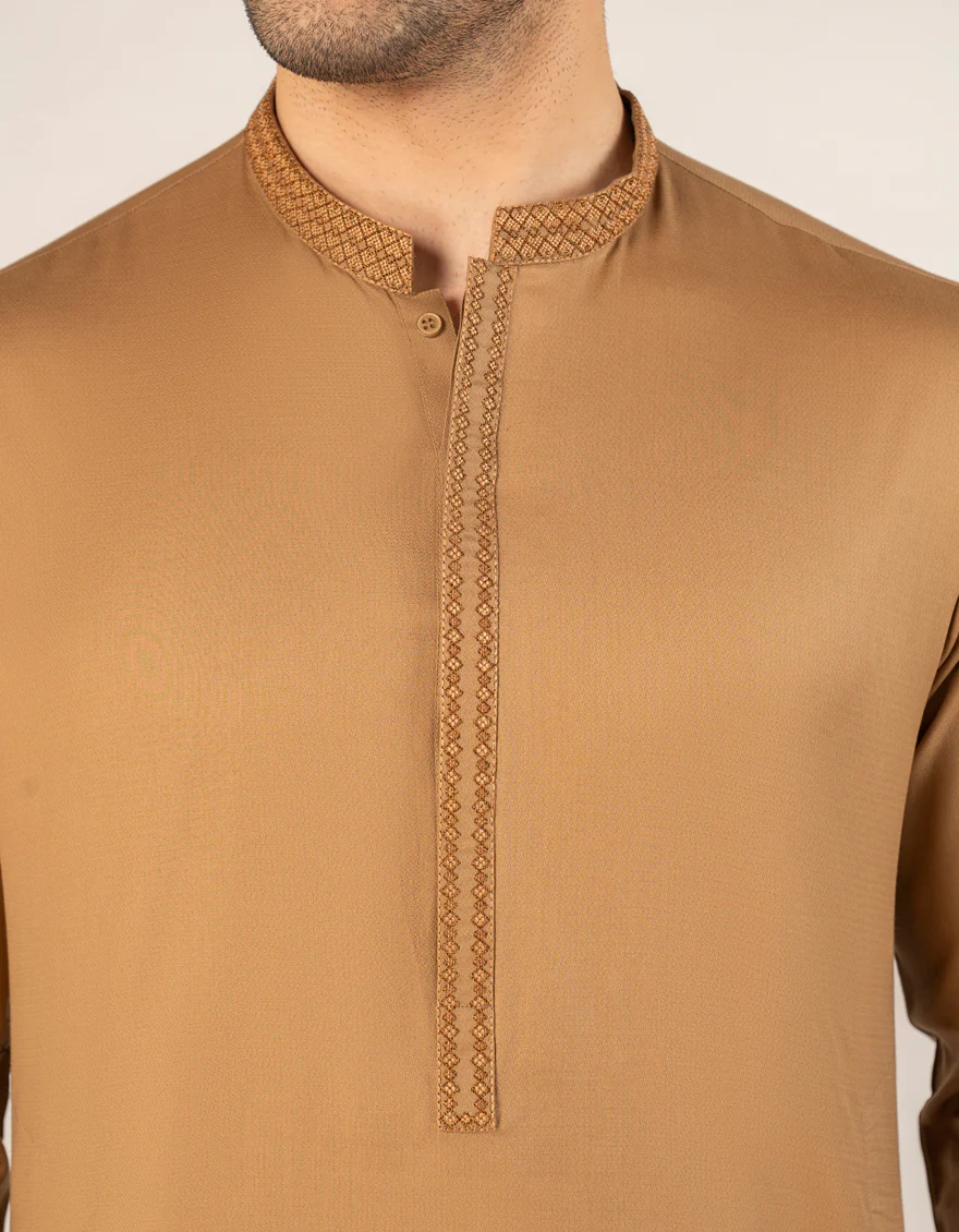 BEIGE COTTON KURTA | JJK-A-33410/S25/JJ9830-SF - Image 3