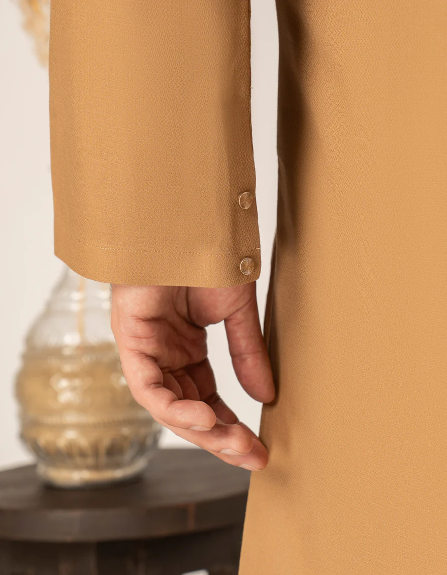BEIGE COTTON KURTA | JJK-A-33410/S25/JJ9830-SF - Image 4