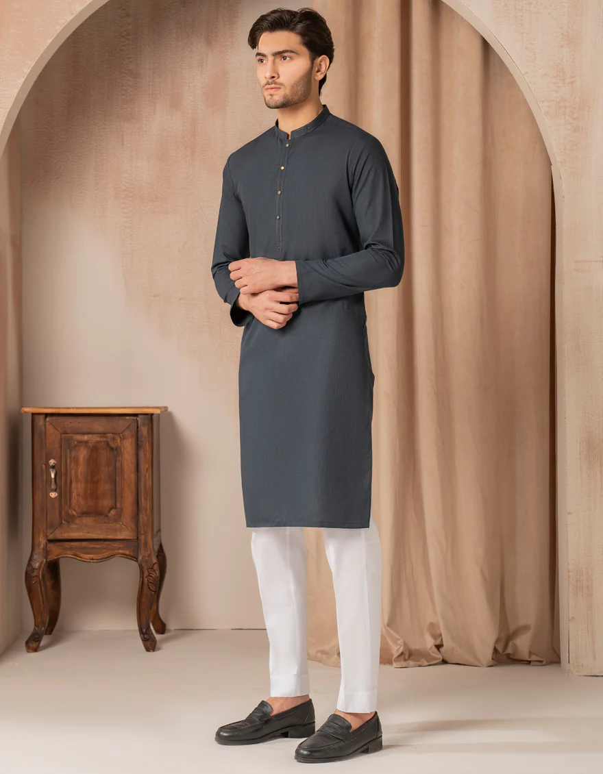 TEAL BLENDED KURTA | JJK-A-33502/S25/JJ7481-CL - Image 4