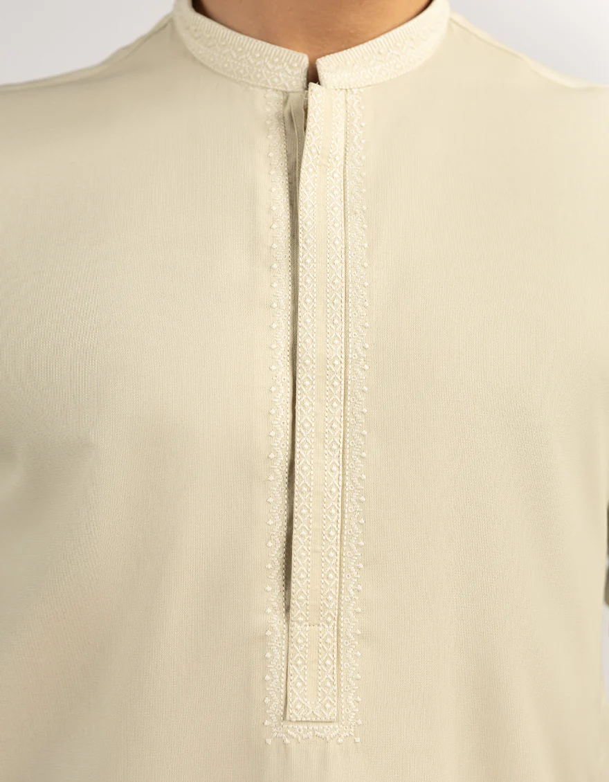 BEIGE BLENDED KURTA | JJK-A-33513/S25/JJ9765-SF - Image 3