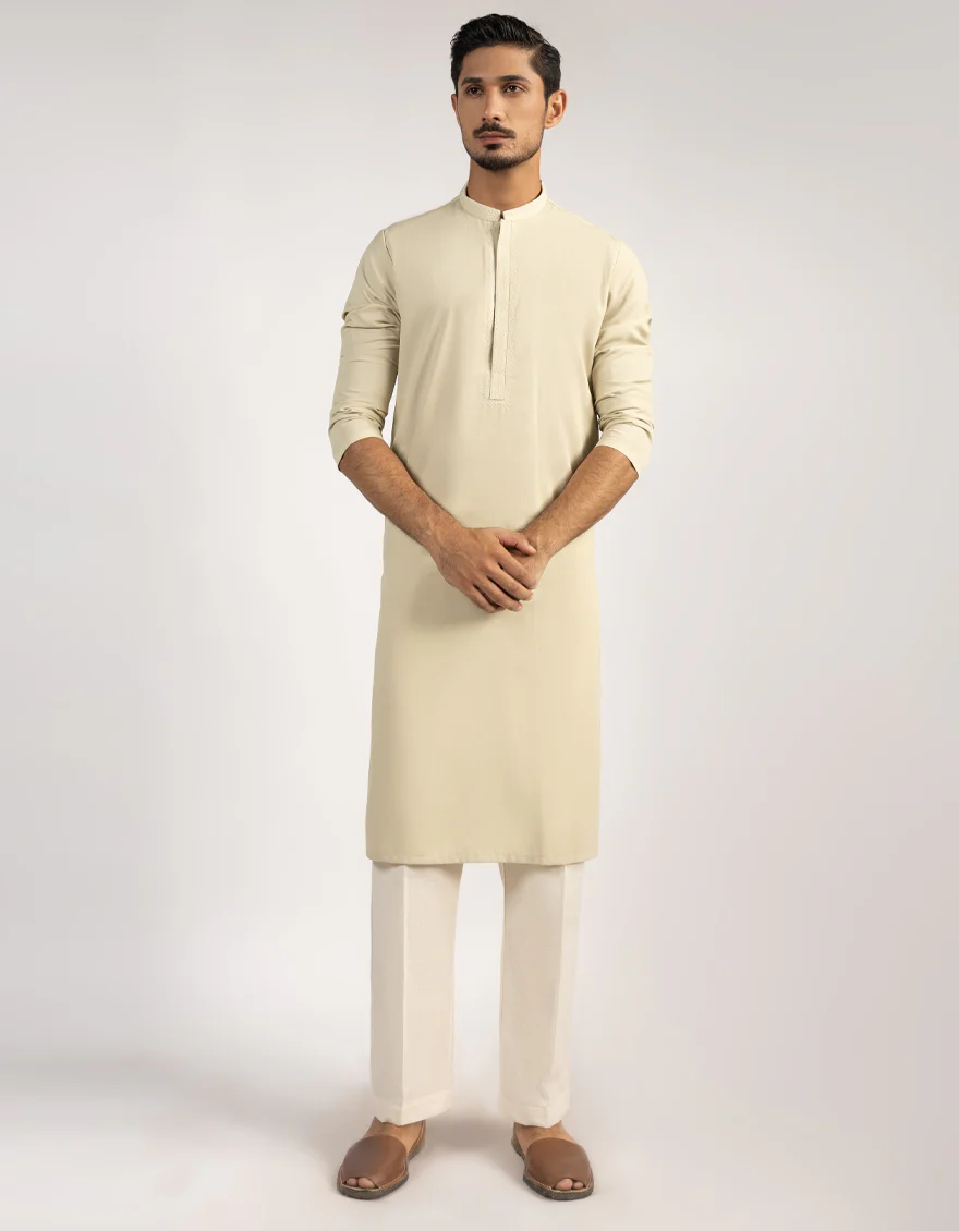 BEIGE BLENDED KURTA | JJK-A-33513/S25/JJ9765-SF - Image 4