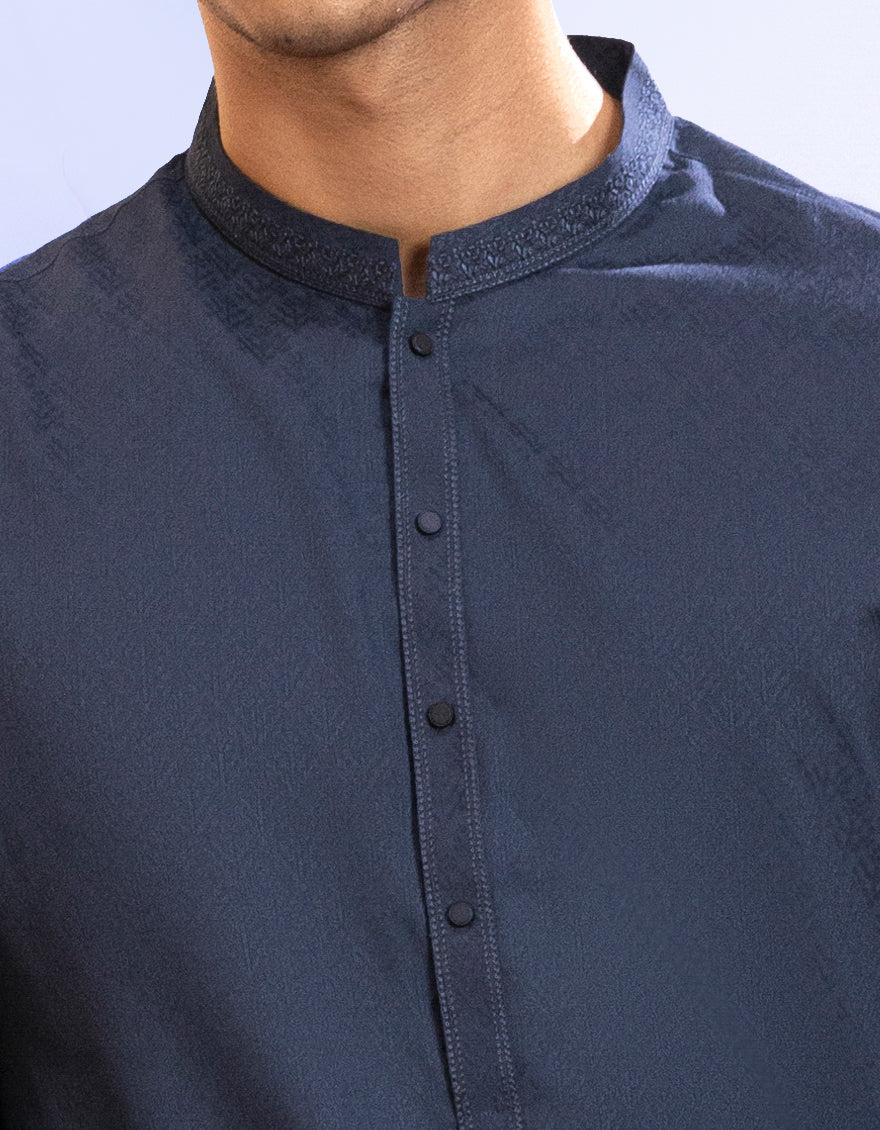 BLUE BLENDED KURTA | JJK-A-33541/S25/JJ9853-SF - Image 2