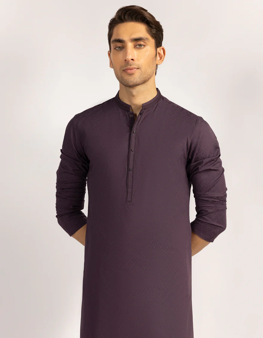 PURPLE BLENDED KURTA | JJK-A-33542/S25/JJ9853-SF - Image 2