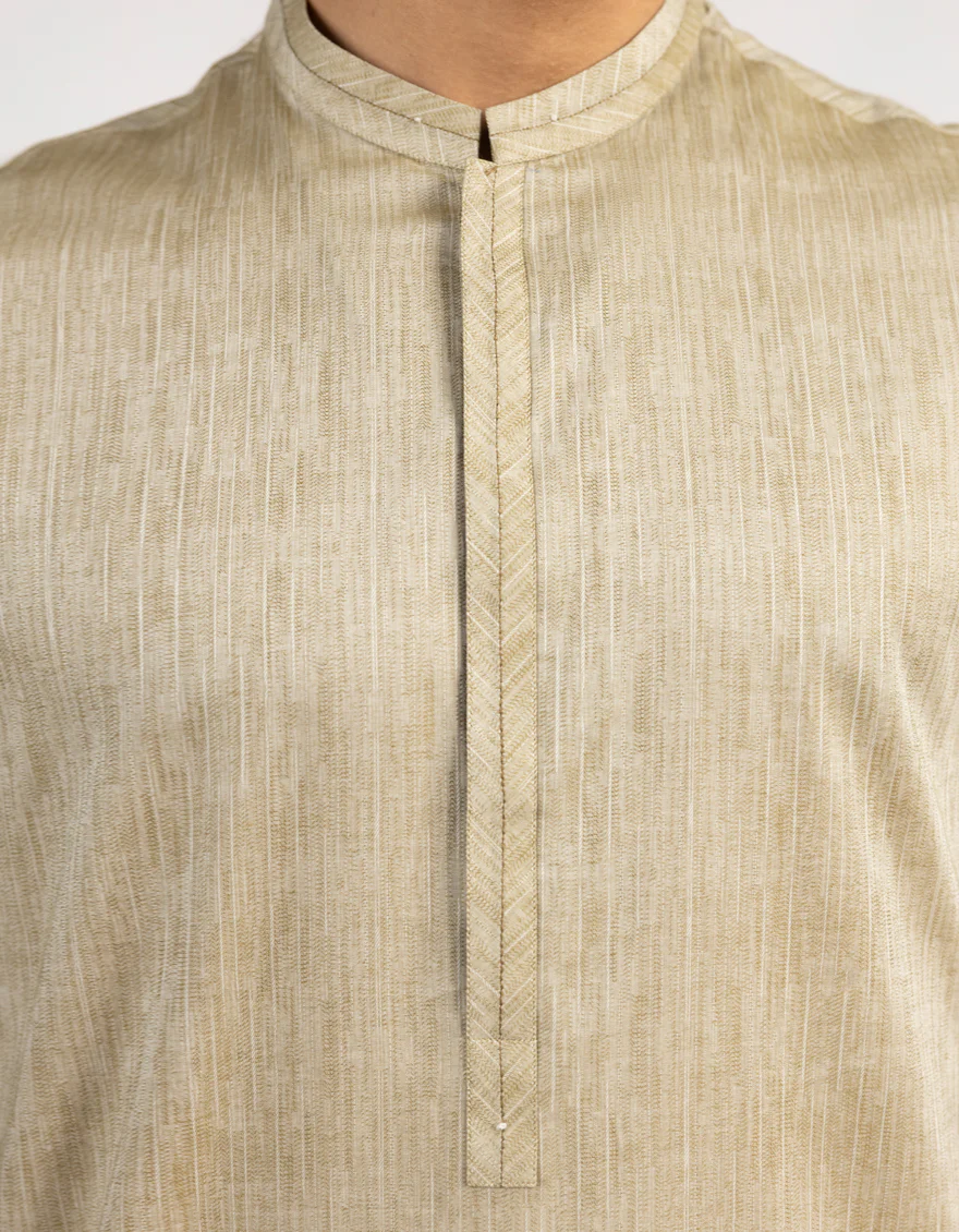 BEIGE COTTON KURTA | JJK-A-33595/S25/JJ6977-CL - Image 3
