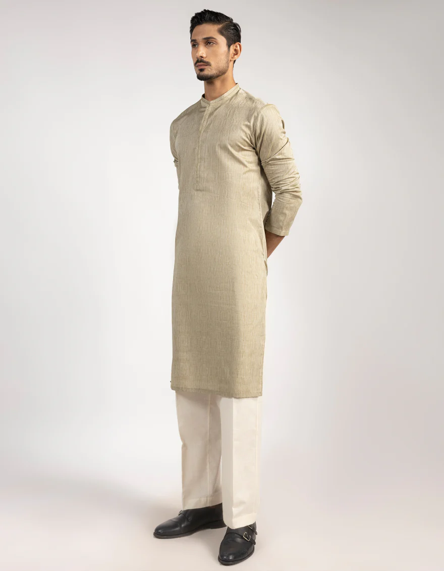 BEIGE COTTON KURTA | JJK-A-33595/S25/JJ6977-CL - Image 4