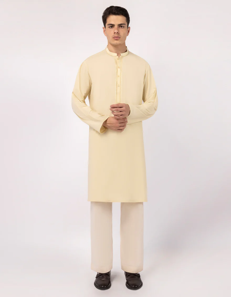 YELLOW BLENDED KURTA | JJK-A-33713/S25/JJ9940-SF