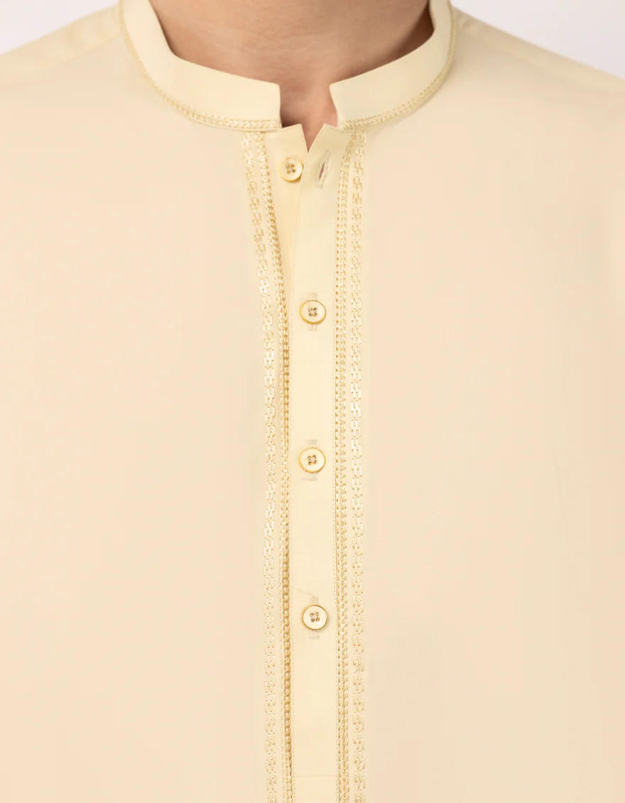 YELLOW BLENDED KURTA | JJK-A-33713/S25/JJ9940-SF - Image 3