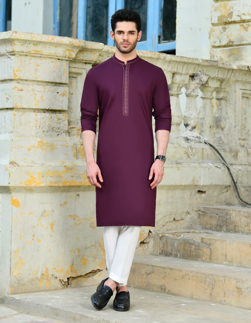 PURPLE BLENDED KURTA | JJK-A-34687/S24/JJ8812-FL