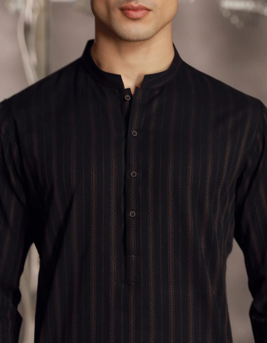 ARMY GREEN COTTON KURTA | JJK-A-34834/S24/JMR3113-PN - Image 2